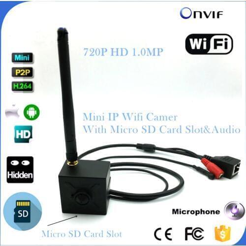 High Quality Wireless 720P Wifi P2P Mini IP Camera Security Cam Wi-Fi Indoor Security CCTV TF SD Card Camera External Microphone
