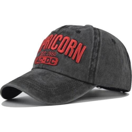[DIFF COOL]Fashion retro neutral letters embroidery washed hat printed trucker baseball cap outdoor sports cap hip hop cap