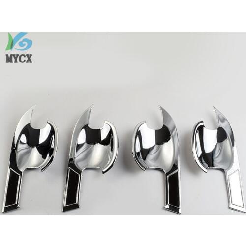 For Hyundai Kona Encino Kauai 2017 2018 2019 Car Styling cover detector trim ABS chrome External stick lamp frame door Bowl 4pcs