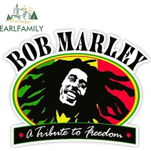 EARLFAMILY 13cm x 10.4cm Bob Marley a Tribute to Freedom Decals Stickers Funny Car Door Window Bumper 3D Car Styling Vinyl Decal