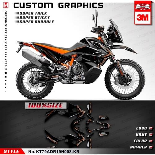 KUNGFU GRAPHICS Personalized Stickers Vinyl Decals for 790 Adventure 790 ADV R 2019 2020, Customizable