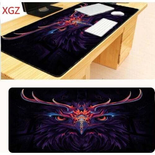 XGZ mouse pad colorful owl animal keyboard game console black lock edge game player mouse pad desk pad