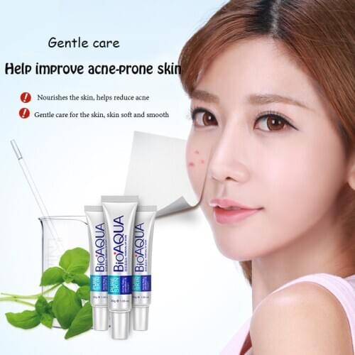 Bioaqua Acne Treatment Blackhead Remova Anti Acne Cream Oil Control Shrink Pores Acne Scar Remove Face Care Whitening Cream 30G