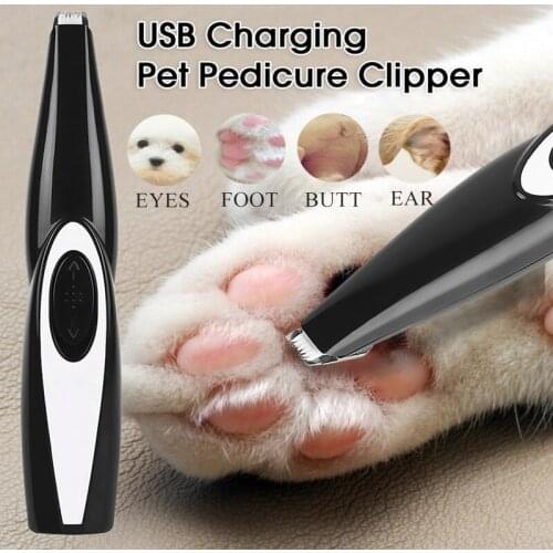 Dog Clippers Professional Pet Foot Hair Trimmer Dog Grooming Clipper USB Rechargeable Pets Ear Eyes Hair Cutter Remover