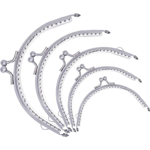 Metal Flower Purse Coin Bag DIY Craft Frame Kiss Clasp Lock Metal Tone Purse Frame 6.5/8.5/10.5/12.5/15.5CM