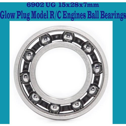 6902UG RC Engine Bearing 15x28x7mm ABEC-3 ( 1 PC ) 6902 UG Glow Plug Model R/C Engines Ball Bearings