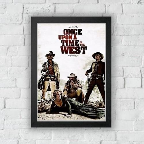 Once Upon a Time in the West (1968) Poster American Western Film Claudia Cardinale Henry Fonda Wall Decor Spaghetti Western Art