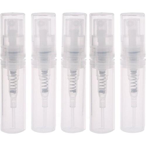 50/100/200pcs 2ML Transparent Plastic Spray Bottle Small Cosmetic Packing Atomizer Perfume Bottles Spray Liquid Container