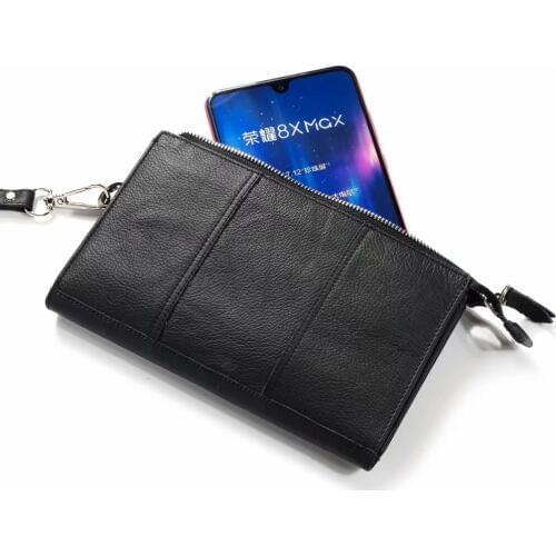 Hand Strap Waist Belt Genuine Leather Phone Case Bags For Galaxy J4 J6 S7 S6 edge S8 S9 S10 Plus S10e S10 5G Note8 Note 9 7 5 4
