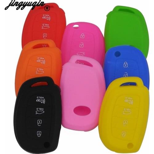 4 Button Silicone Car Remote Flip Key Fob Shell Cover Case For Hyundai Creta I10 I20 Tucson Elantra Santa Fe i30 i35 i40