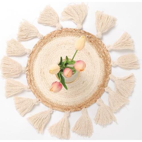 Nordic Macrame Home Organizer Plant Basket Woven Wicker Basket Handmade Boho Decor Seagrass Garden Flower Pots Storage Rattan