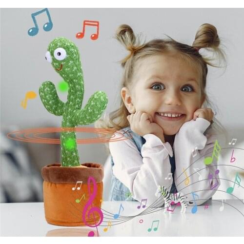 Dancing Cactus Plush Toy Singing 60 English Songs Electronic Shake Soft Plush Doll Cactus Toys For Kids Early Education Toy