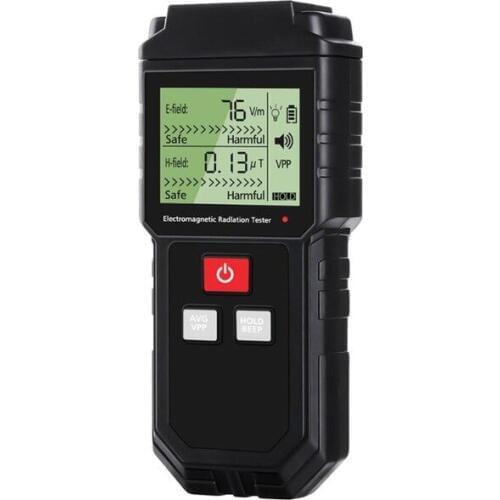 MT525 Electromagnetic Radiation Tester Electric Field & Magnetic Field Dosimeter Tester Sound and Light Alarm