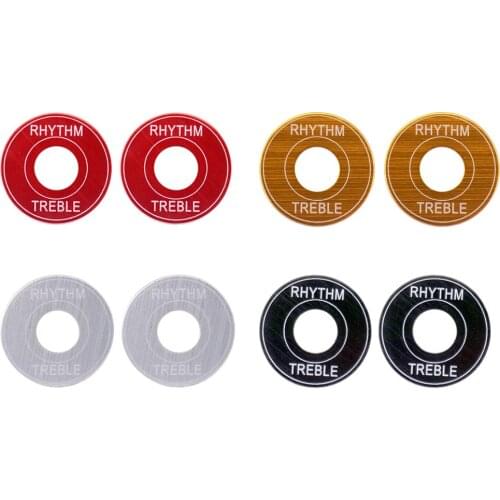Tooyful Pack of 2 Guitar Toggle Switch Plates Washers Rythm Treble Rings DIY for L P Electric Guitar Replacement Parts