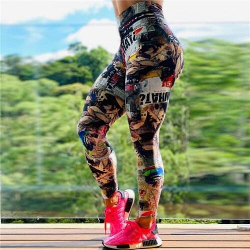 Beauty Peony Flower Butterfly Printed High Waist Yoga Pants for Women 2021 Popular Slim Skin-friendly Breathable Female Trousers