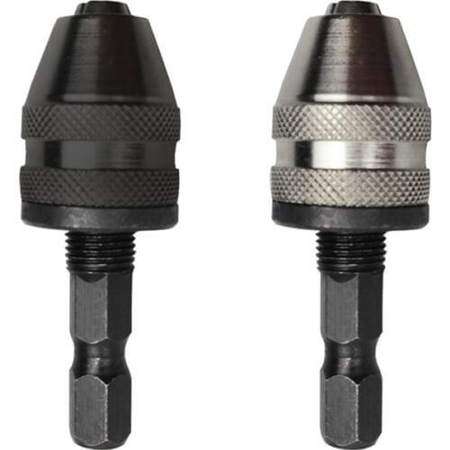 1/4" Professional 6mm Keyless Chuck Driver Screwdriver Drill Bit Hex Shank Adapter Converte Quick Change ALI88