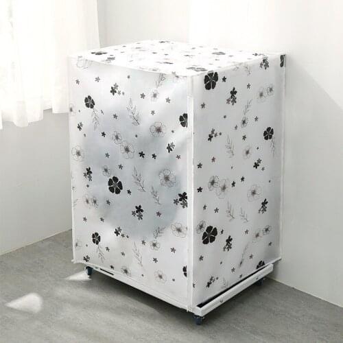 Plastic Washing Machine Dust Cover Multicolor Snowflake Elk Waterproof Household Washing Machine Dust Pocket 87cm x 58cm, 1Piece