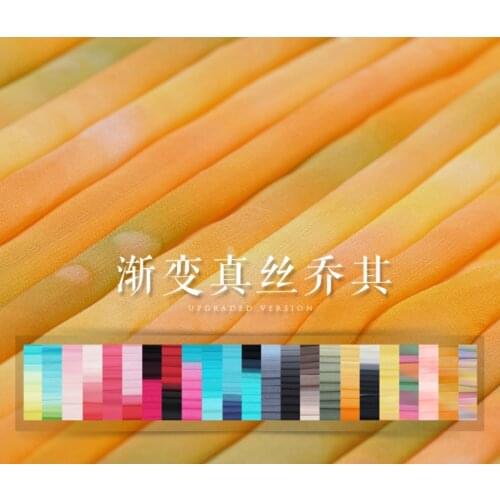 100% pure mulberry Wide gradient silk georgette pure silk fabric mulberry silk georgette soft silk A103