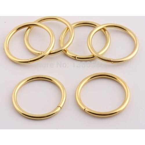 100pcs/lot 20mm outer gold color iron metal Split ring O ring key ring for bag garment DIY handmade decoration