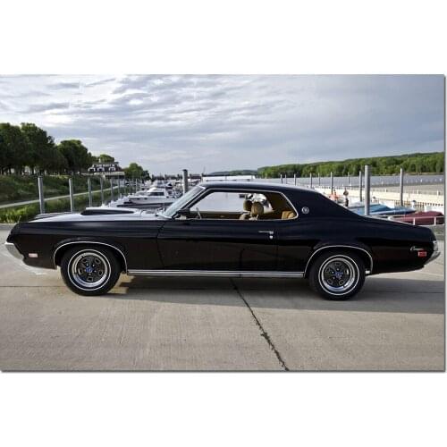 1969 Mercury Cougar XR 7 Supercar Poster Wall Picture for Living Room Wall Art Canvas Cloth Fabric Print Painting