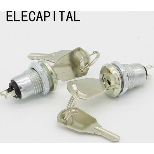 5pcs Key Switch ON/OFF Lock Switch KS-02