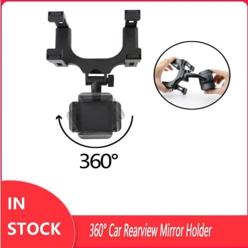 Car Phone Holder Car Rearview Mirror Mount Phone Holder 360 Degrees For iPhone 8 Samsung GPS Smartphone Interior Stand
