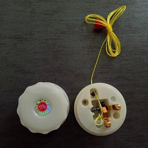 Household pull switch single control hand-drawn box copper column wiring wall lamp round switch