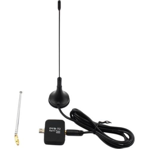 DVB-T2 TV Antenna Receiver Digital Micro-USB Tuner for Android Mobile Phone Pad HD TV Stick with Dual Antenna