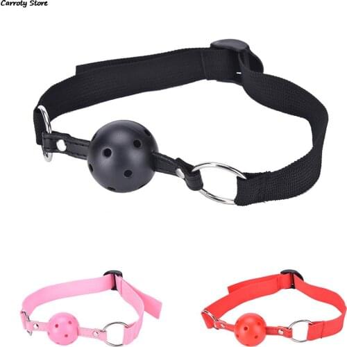 Exotic Accessories Sex Open Mouth Gag Harness Oral Fixation Nylon Band Ball Gag Mouth Plug Adult Restraint Slave Bondage Sex Toy