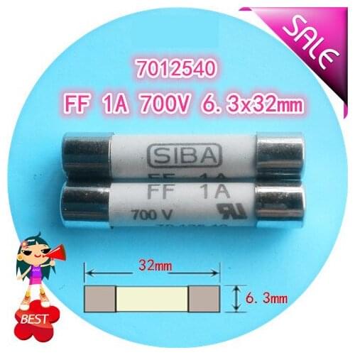 FF 1A 700V 7012540 6.3x32mm fuse tube UR high quality ceramic fuse