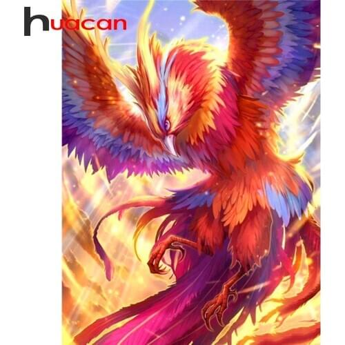 Huacan Diamond Painting Bird Wall Decoration Mosaic Phoenix Embroidery Animal Handmade Gift Diamond Art