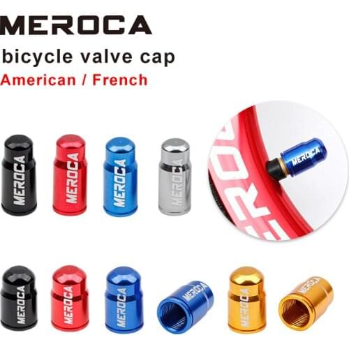 MEROCA bicycle valve cap aluminum alloy 1 Pair French/American Road bike MTB valve cap