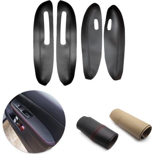 For Peugeot 307 2004 2005 2006 2007 2008 2009 2010 2011 2012 2013 Car Door Handle Panel Armrest Microfiber Leather Cover