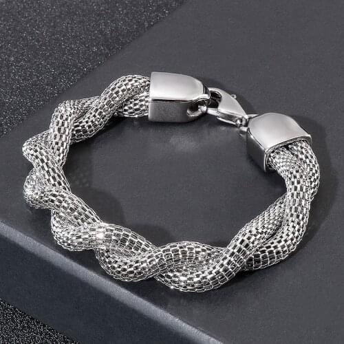Fashionable and simple 316L stainless steel bracelet, personality and creative mens snake bone chain bracelet