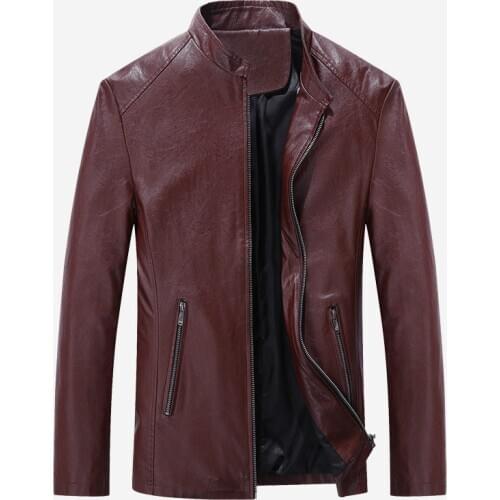 Mens Classical Motocycle Jacket 2020 Autunmn Winter Men pu Leather Jacket Motor Autumn Zipper Jacket Male Biker Coat Size M-4XL