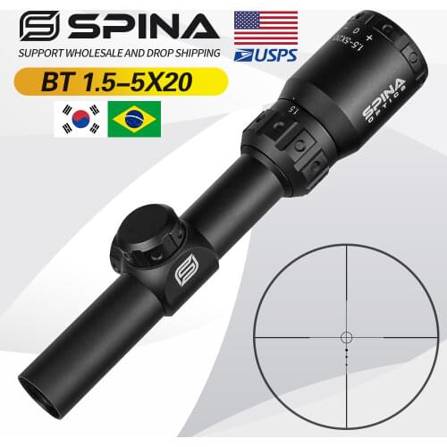 SPINA OPTICS BT 1.5-5X20 Hunting Riflescopes Compact Shooting Outdoor Adjust Short Rifle Optics Scope