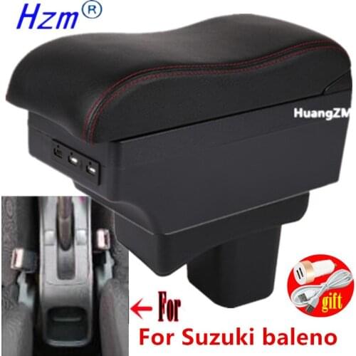 For Suzuki baleno Armrest Box For Suzuki baleno Center Console Modification Accessories Cup Holder Large Space USB Interface