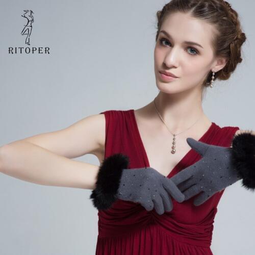 Женские шерстяные перчатки RITOPER China At AliExpress