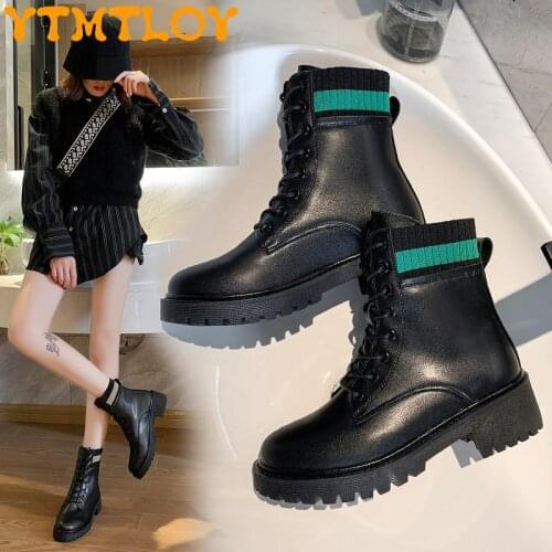 Warm round toe non-slip lace-up short boots 2021 new fashion trendy short boots