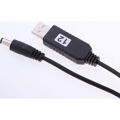 USB DC 5V to 12V 5 . 5mm X 2 . 1mm DC Barrel Male Connector Jack Power Cable