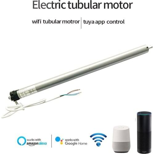 Tuya smart life wifi Tubular Motor 220V Motorized Rolling Blinds biulted -in receiver smart home work with alexa,googlehome