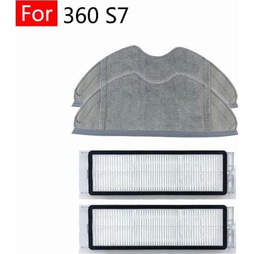 For 360 S7 Spare Parts Robot Vacuum Cleaner Attachment Tool Home Accessories Replacement Hepa Filter Mop Rags