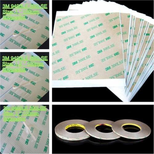 Factory Outlet 1mm/1.5mm/2mm/3mm Choose 3M 9495 300LSE Super Strong Double Sided Adhesive Heavy Duty Tape for LCD Lens Digitizer