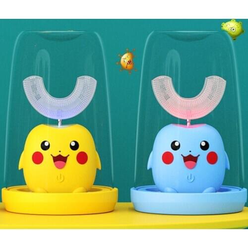 Smart 360 Degrees U Children Electric Toothbrush Kids Silicon Automatic Ultrasonic Teeth Tooth Brush Cartoon Pattern XaoMi
