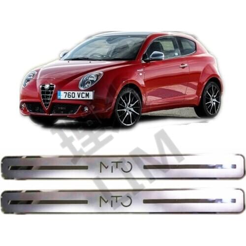 2 Pieces Suitable for Alfa Romeo Mito Stainless Steel Scuff Plate Door Sill Cover Trim Car Styling Accessories