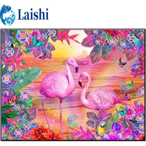 3D Diy Sunset, rainbow, flamingo Diamond Painting Cross Ctitch Kits Diamond art crystal Mosaic Embroidery Painting New Year Gift