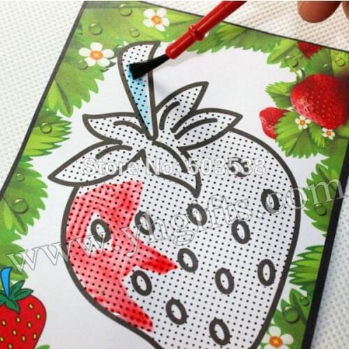 50PCS/LOT.Magic water art,Coloring art paper,Color painting,Touch water to draw,Birthday gifts,Kids party favor.8.5x12cm.MIxed