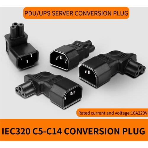 Universal Power Adapter IEC 320 C14 to C5 Adapter Converter C5 to C14 AC Power Plug Socket 3 Pin IEC320 C14 Connector HOT SELL