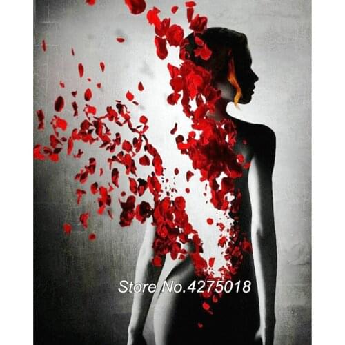 Diamond Embroidery full display 5D DIY Diamond Painting Flowers Beauty Cross Stitch square round drill Mosaic Rhinestone YG653