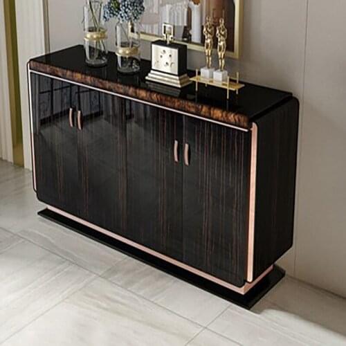 American light luxury entrance cabinet postmodern solid wood decorative cabinet Italian entrance hall cabinet Hong Kong style